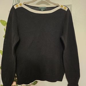 Lauren Ralph Lauren Sweater Black Womens Size L